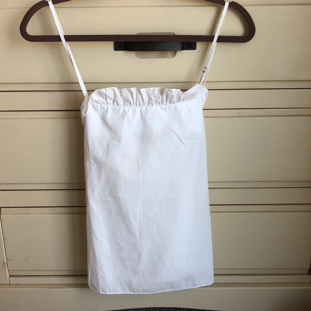 Amanda Uprichard Cotton Ruffle Tank top